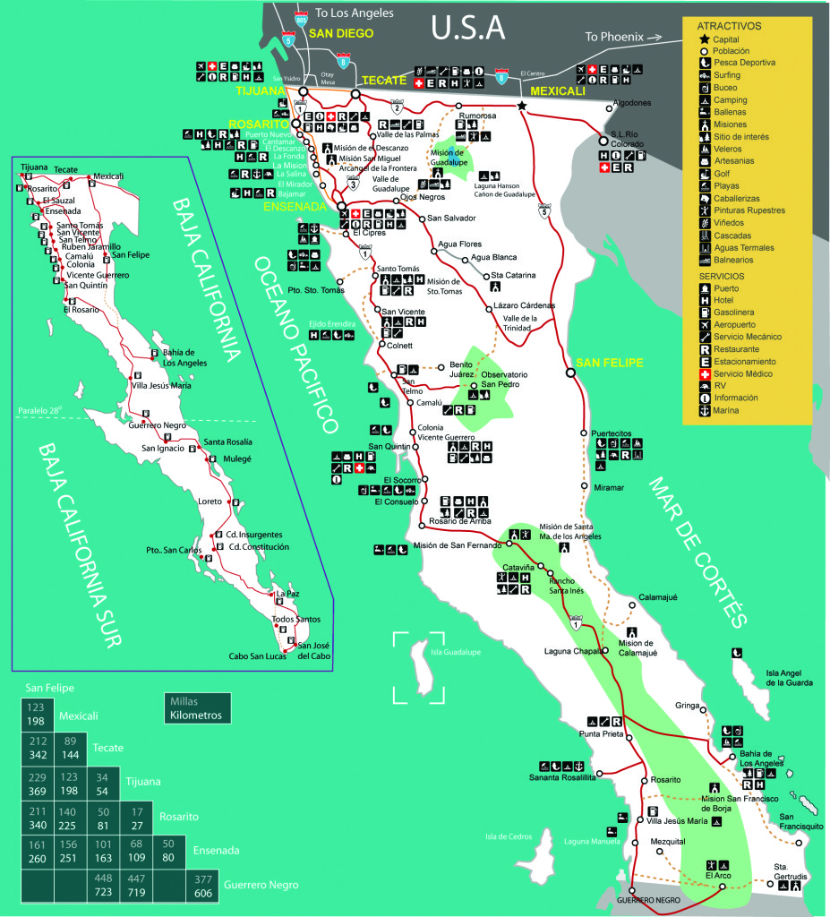  Baja California with the Guadalupe Valley wine country in the upper left. 
