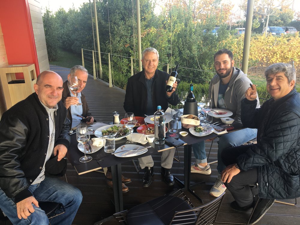      Lunch on the patio with Vangelis and Argyris Gerovassiliou, Thrass Giantsidis and friends 