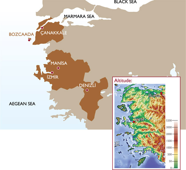 The Aegean region in Turkey