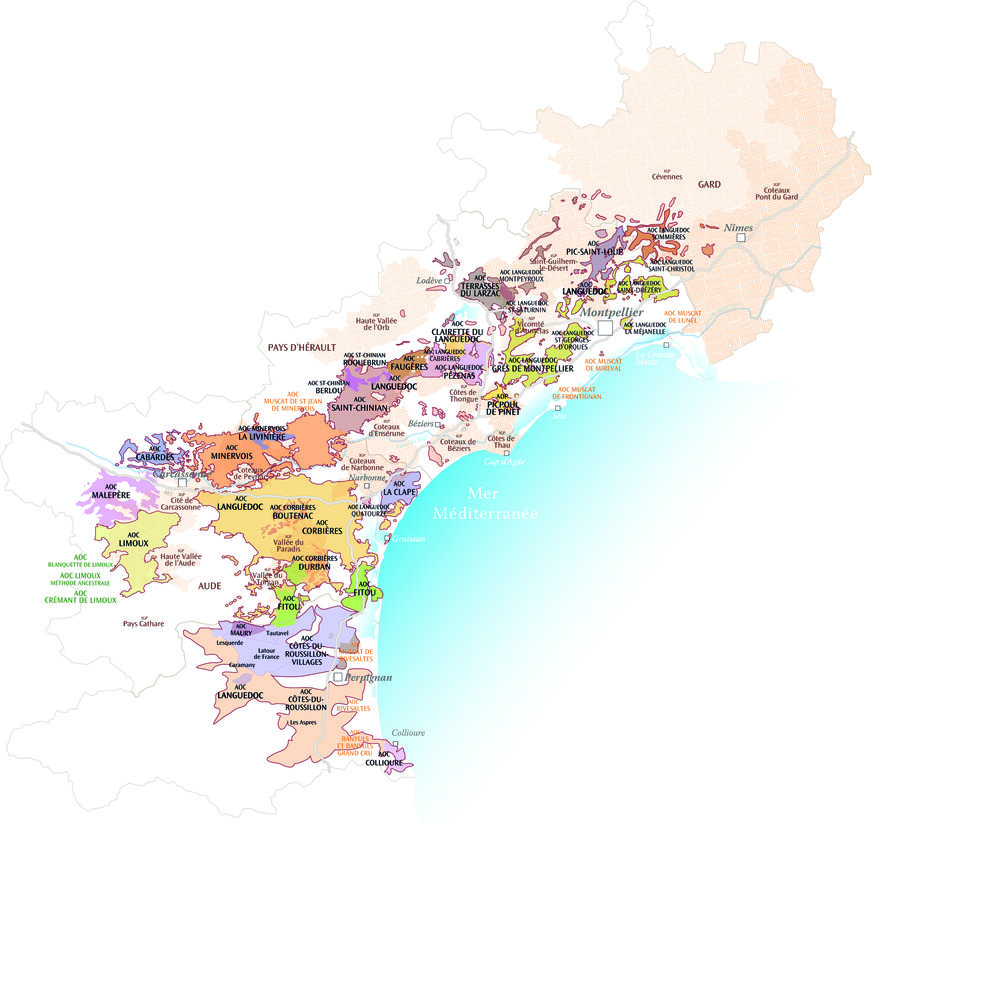  Picpoul de Pinet is right in the center of Languedoc 