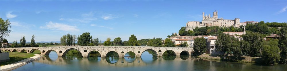 The Roman Bridge at Bèziers. The Via Domita was built by the Romans to connect the empire with the Spanish peninsula. In so doing the Romans created new markets for the wines of this part of the Languedoc